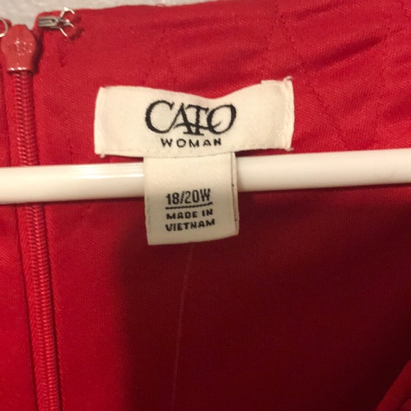 Sassy red knit dress with ruffle detail. - Picture 3 of 5